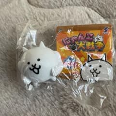 にゅんこ大戦争　ミニソフビライトネコビルダー　キーホルダー