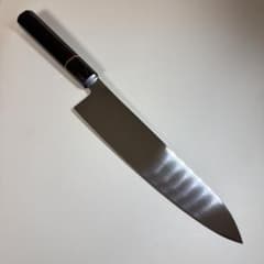 柳刃包丁 240mm 全鋼 鏡面 黒檀・天然牛角八角柄 極美品 和包丁 240mm 牛刀包丁 鏡面仕上げ 全鋼 ステンレス 両刃 黒檀八角柄 - メルカリ