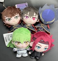 コードギアス　反逆のルルーシュ　ぷれちゃす　ぬいぐるみ　黒の騎士団　全５種 コードギアス 反逆のルルーシュ ぷれちゃす ぬいぐるみ 黒の騎士団 全