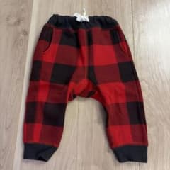 BREEZE ベビーパンツ 80cm レッドチェックのサムネイル