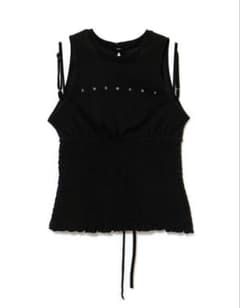 andmary Ami shirring logo tops black - メルカリ