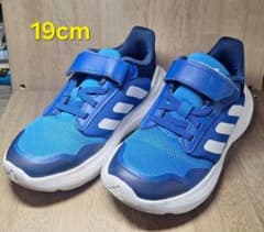 adidas キッズ スニーカー 19cm ブルーのサムネイル