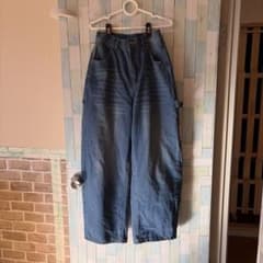 ヴィンテージ加工カーブシルエットペインターデニムパンツのサムネイル