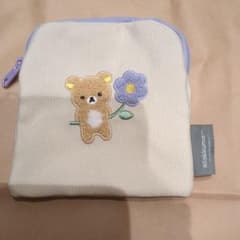 リラックマ もこもこ刺繍ポーチ お花のサムネイル