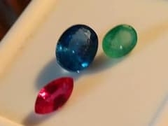 天然ルビー 天然エメラルド 天然サファイア ルース 3点セット