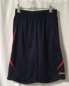 アシックス　半　ジャージ　M  紺のサムネイル