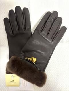 新品・未使用】HERMÈS エルメス ケリーグローブ ダークブラウン 6.5 