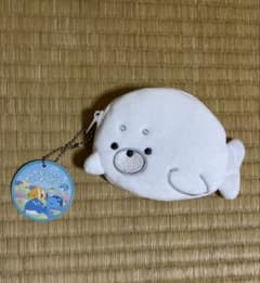 ゆるぷくすいぞくかん ダイカット ポーチ アザラシ 小物入れ ミニ財布のサムネイル