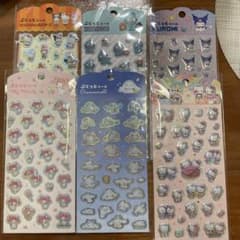 6種セット★即日発送 ぷくっとシール キティ シナモロール マイメロ ダイソーのサムネイル