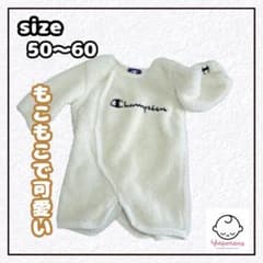 子供服　カバーオール　もこもこ　暖かい　バースデイ　champion　５０　６０のサムネイル