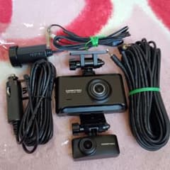 〇コムテック・ZDR-035カメラ+未使用シュガー電源+リア接続Ｋ+SD32G ○コムテックZDR-025カメラセット+未使用シュガー電源+リアカメラ