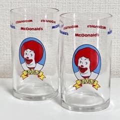 マクドナルド ドナルド グラス ガラス コップ レトロ 昭和 ポップ