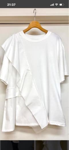 Pauline Bleu ラッフルフリルTシャツ ホワイトのサムネイル