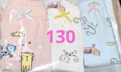 新品猫プリントショーツ 130サイズ 3枚セットのサムネイル