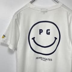 PEARLY GATES スマイルマーク Tシャツ　サイズ4 ホワイト　白
