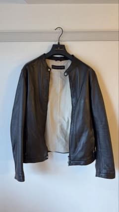 イタリア製 アレッサンドロデラクア 羊革 シングルライダース 48 L イタリア製 アレッサンドロデラクア 羊革 シングルライダース 48 L