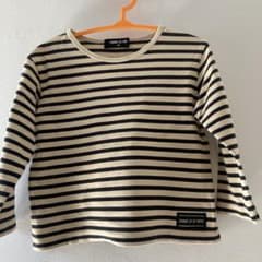 COMME CA ISM ストライプ長袖トップス 90cmのサムネイル