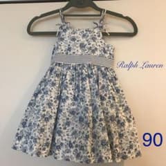 ラルフ ローレン　ワンピース　ドレス 90 ブルー　花柄のサムネイル