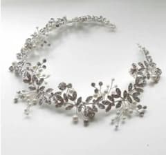 ウェディングヘアアクセサリー シルバー　ANNAN WEDDINGのサムネイル