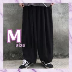 ワイド シルエット バルーン パンツ コクーン パンツ ブラックのサムネイル