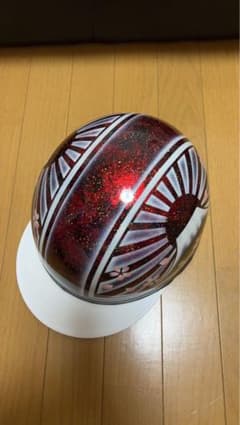 桜デザイン 半帽ヘルメット 赤色のサムネイル
