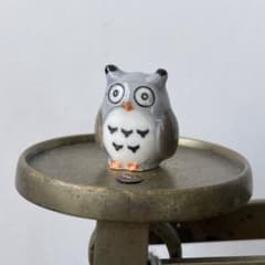 ヴィンテージ フランス フェーブ 陶器 フクロウ ふくろう 鳥 1071