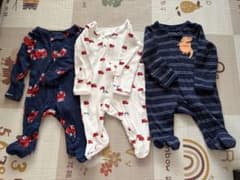 carter's 消防車柄ロンパース3点セット 新生児のサムネイル