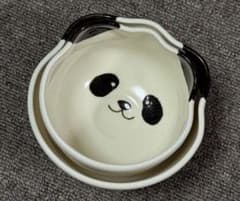 親子パンダ 入れ子茶碗 浅見与し三 京焼 親子パンダ 入れ子茶碗 浅見与し三 京焼 - メルカリ