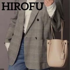 完売カラー✨HIROFU ヒロフ ロシェ レザーショルダーバッグ S ティー 