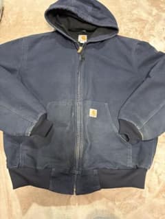 Carhartt フード付きジャケット L ネイビー - メルカリ