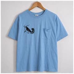 00s Fruit of the Loom Tシャツ catfish ブルーのサムネイル