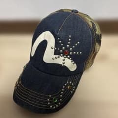 EVISU キャップ スタッズ デニムメッシュ - メルカリ