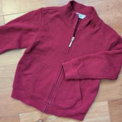 COMME CA DU MODE FILLE スウェットブルゾン エンジ