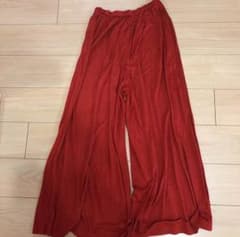 ドレステリア ワイドパンツ 朱色 赤のサムネイル