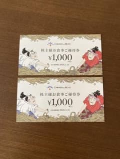 力の源ホールディングス　株主優待　2000円分のサムネイル