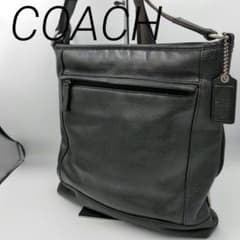 COACH メンズショルダー y2k ブラック シボ革 レザー | Mercari