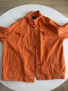 FOREVER 21 ダメージ デニムジャケット オレンジのサムネイル