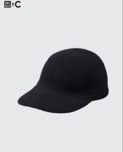 UNIQLO ユニクロ UNIQLO:C アジャスタブルウールキャップ　黒