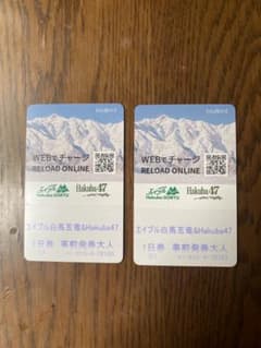 白馬五竜スキー場　リフト1日券2枚 当日中に発送しますのサムネイル
