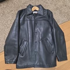 黒 レザージャケット カジュアルのサムネイル