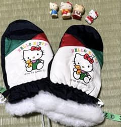 昭和 サンリオレトロ ハローキティ 子供用手袋 マスコットセット 1993
