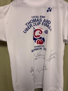 トマス杯・ウーバー杯　サイン入りシャツ　リーチョンウェイ　アクセルセン トマス杯・ウーバー杯 サイン入りシャツ リーチョンウェイ アクセル