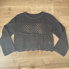JEANASIS ブラック クロップドセーターのサムネイル