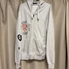 Desigual 刺繍 ジップアップパーカー フーディ グレー レディース XLのサムネイル