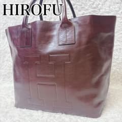 ヒロフ トートバッグ 茶 ブラウン 大容量 Hロゴ ビッグロゴ - メルカリ