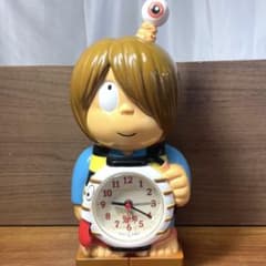 稼働品】ゲゲゲの鬼太郎 目覚まし時計 フィギュア型 レトロ 高さ約21cm