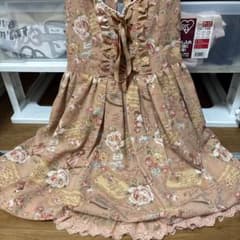 花柄 ノースリーブ ミニワンピース レースアップのサムネイル