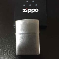 zippo ジッポ シルバー無地 箱付き石付きのサムネイル