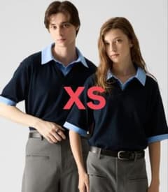 【CLEL】ギザコットン ドッキングポロシャツ （XS）のサムネイル