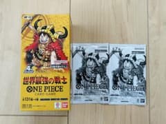 ワンピースカードゲーム 世界最強の戦士 BOX テープあり　プロモ2枚のサムネイル